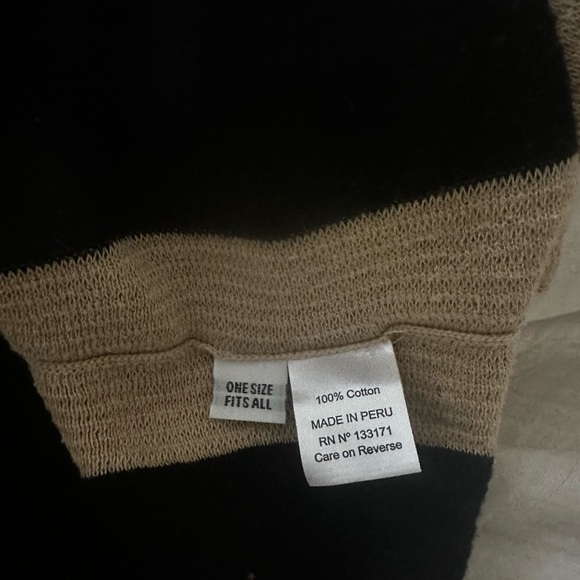 PLANET by Lauren G Striped Ribbed Mock Neck Sweater - 100% Pima Cotton - Picture 5 of 5